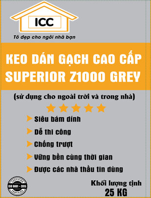 Keo dán gạch Superior Z1000 Grey